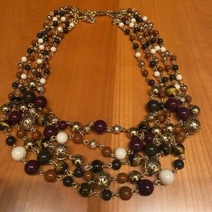 Talbot’s faux pearl and gold tone necklace.